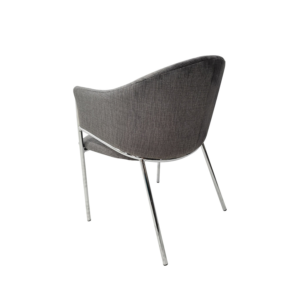 grey velvet accent chair