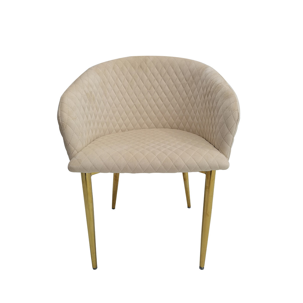 cream velvet chair