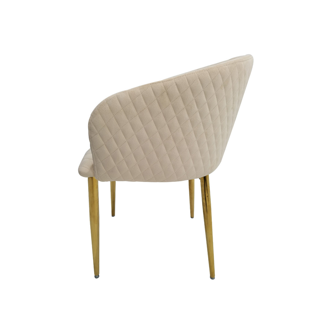 cream and gold chair
