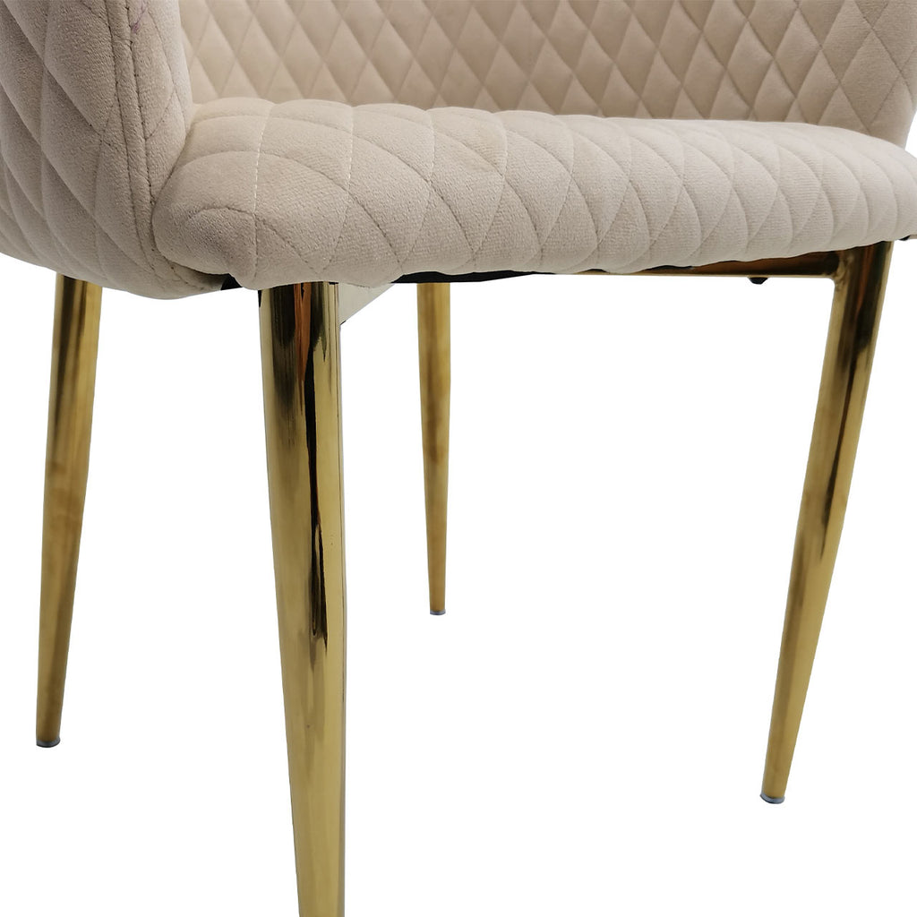 cream chair gold legs