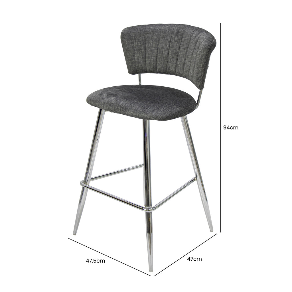 bar stool with chrome legs