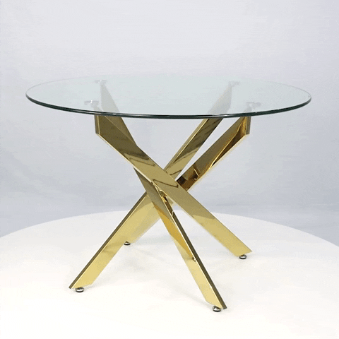 round dining table with glass top