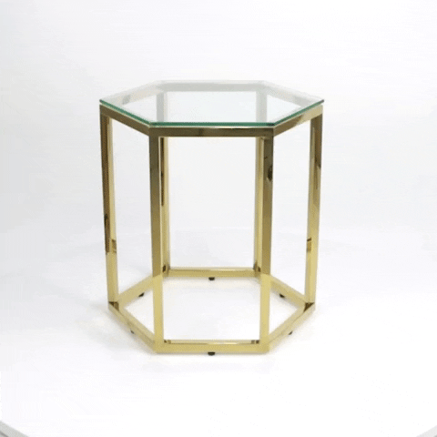 gold side table