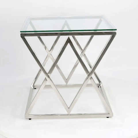 chrome side table