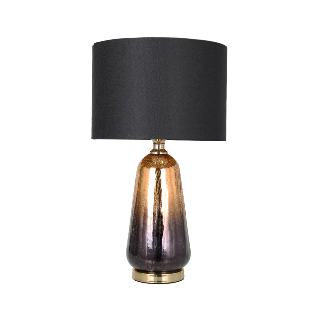 Gold & Black Ombre Glass Table Lamp