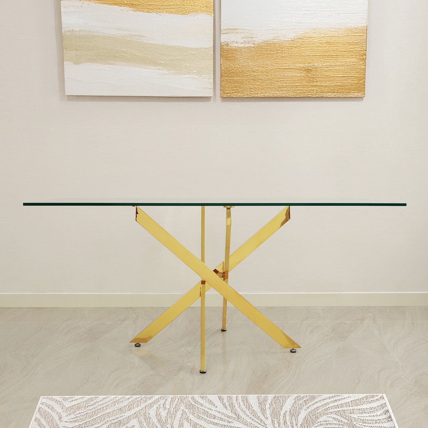 Gold dining table