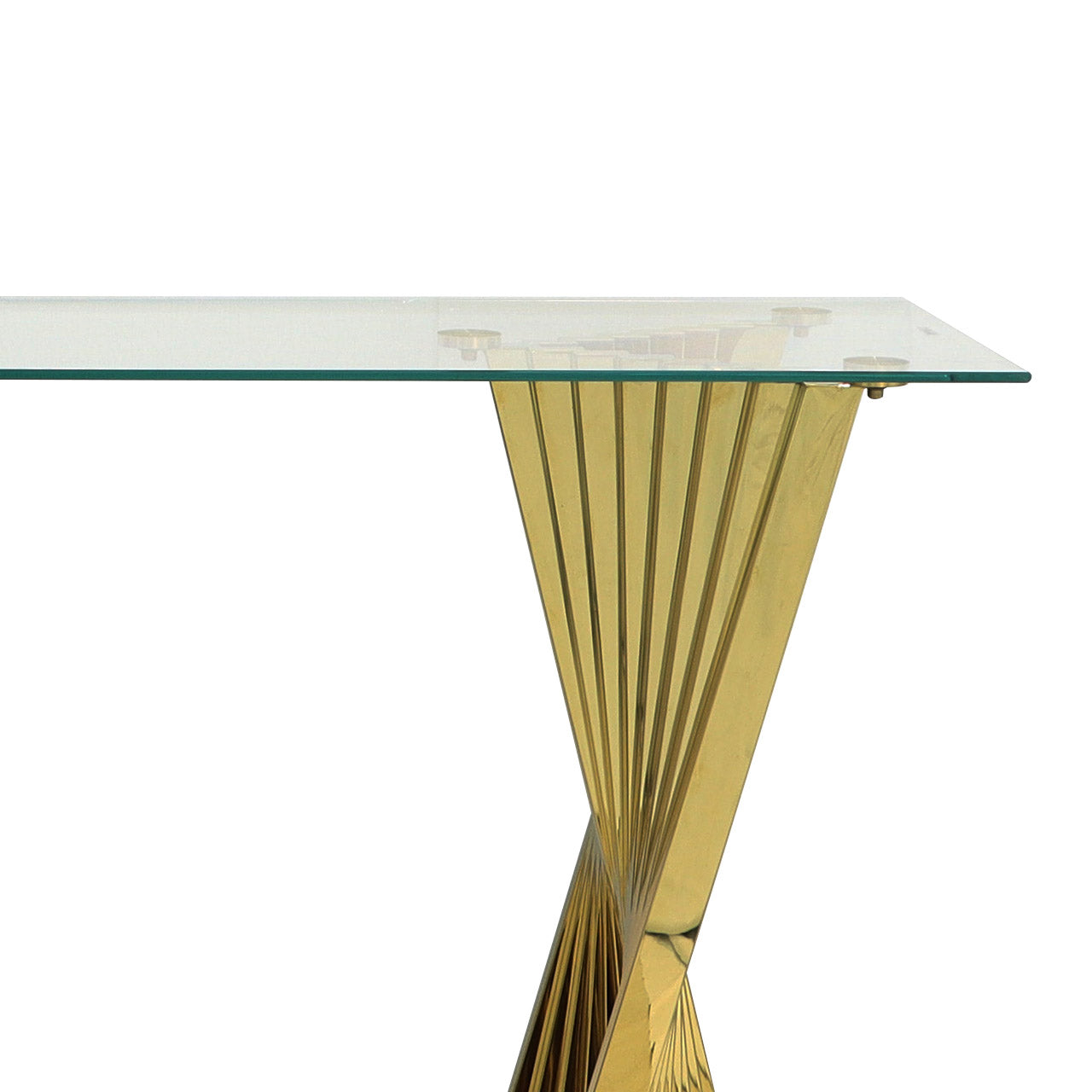 glass console table