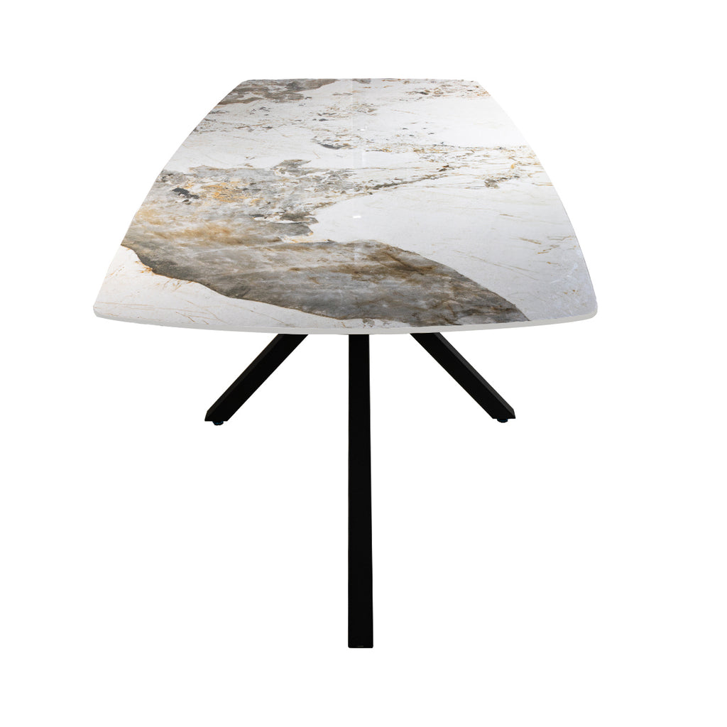 glossy marble dining table