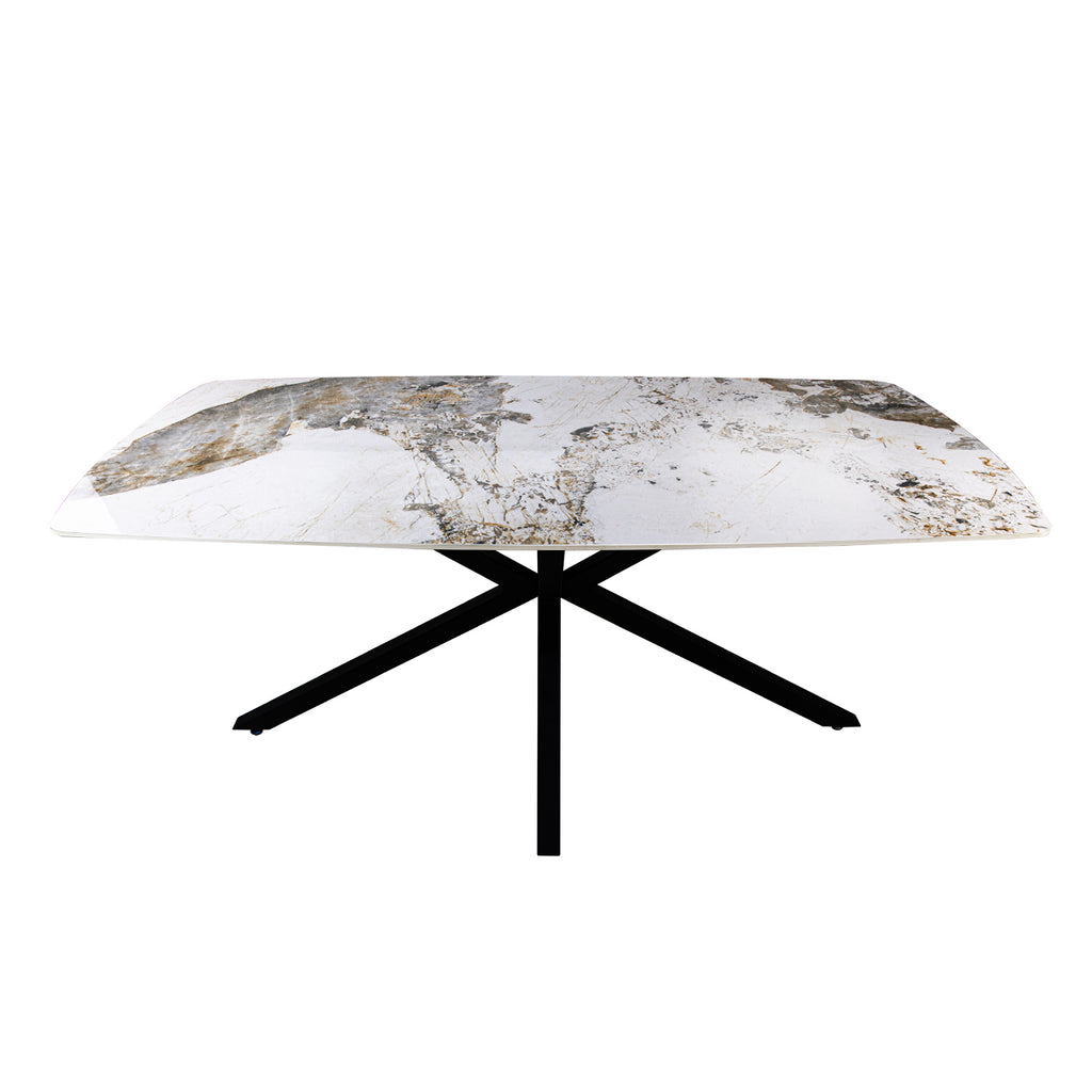 cream and grey marble dining table