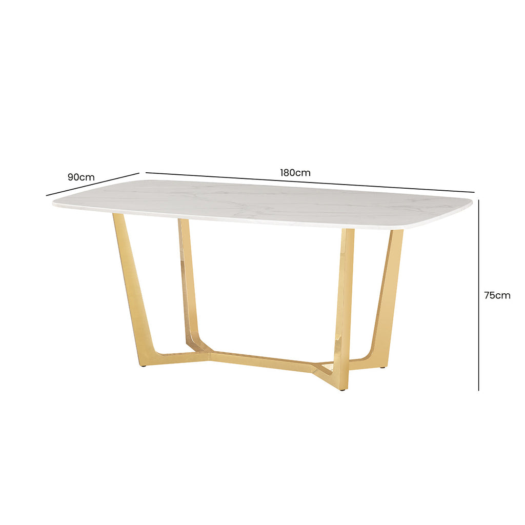 marble top dining table with gold legs