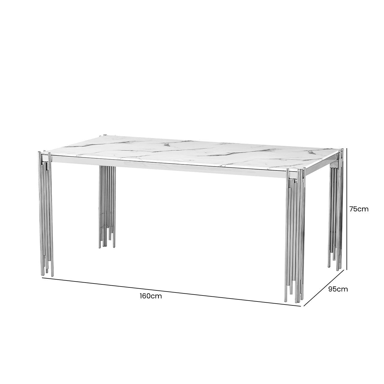 white glass marble dining table
