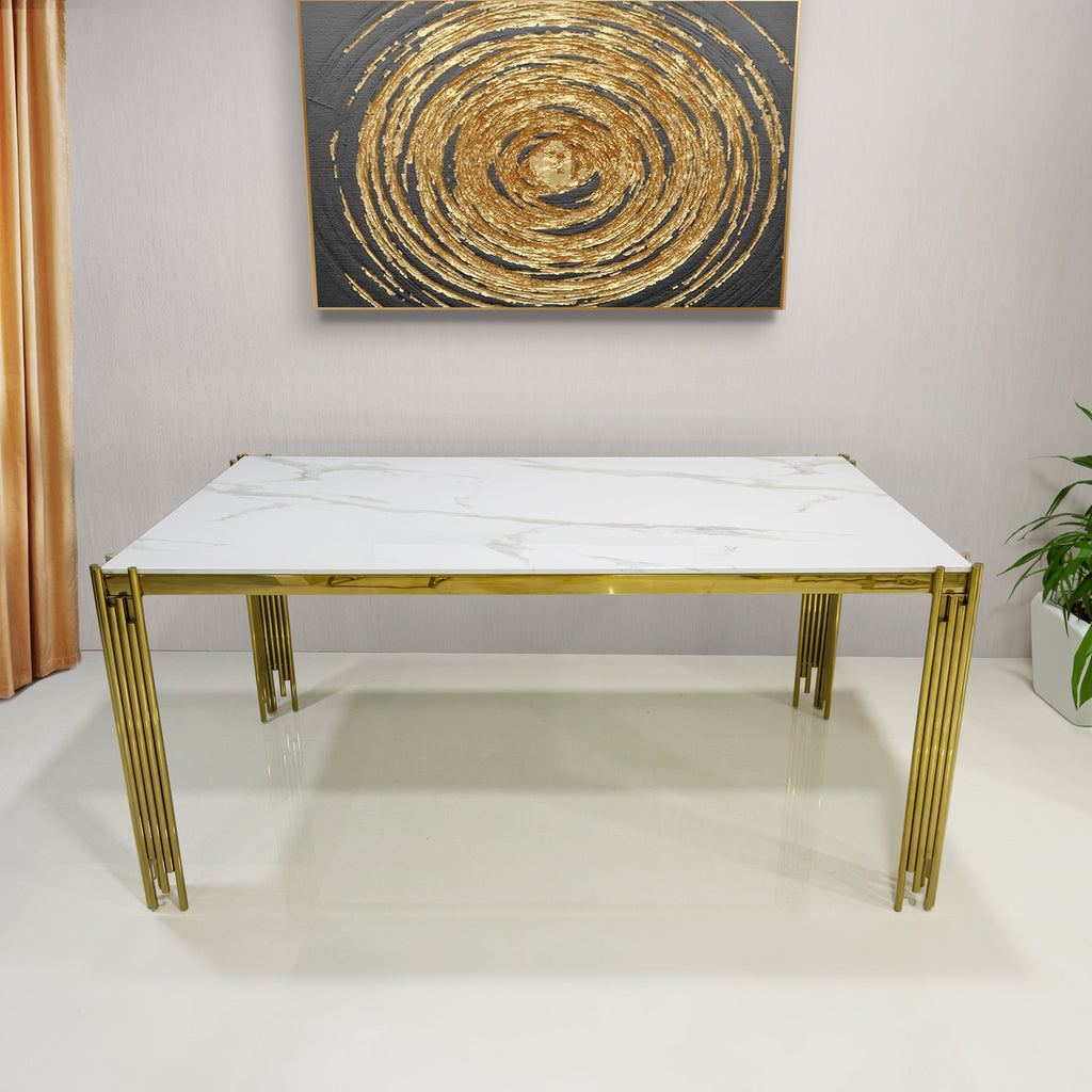 gold marble dining table