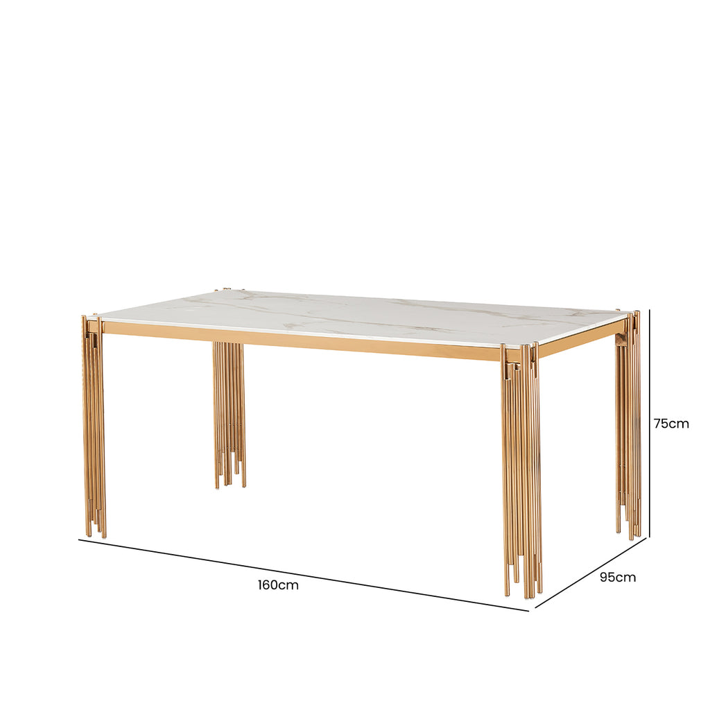 premium glass marble dining table