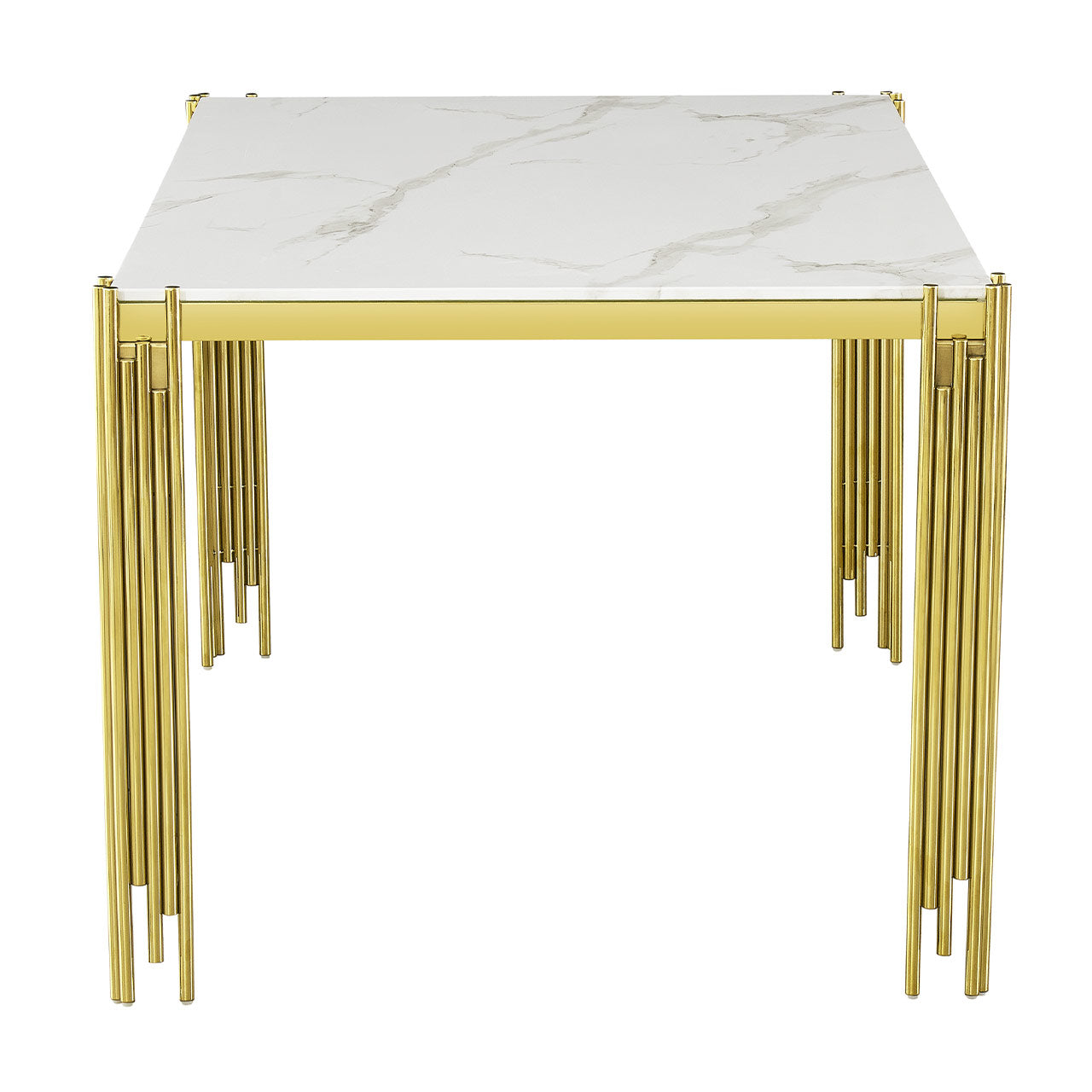 cream marble craft glass top dining table
