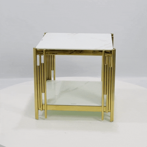 gold end table