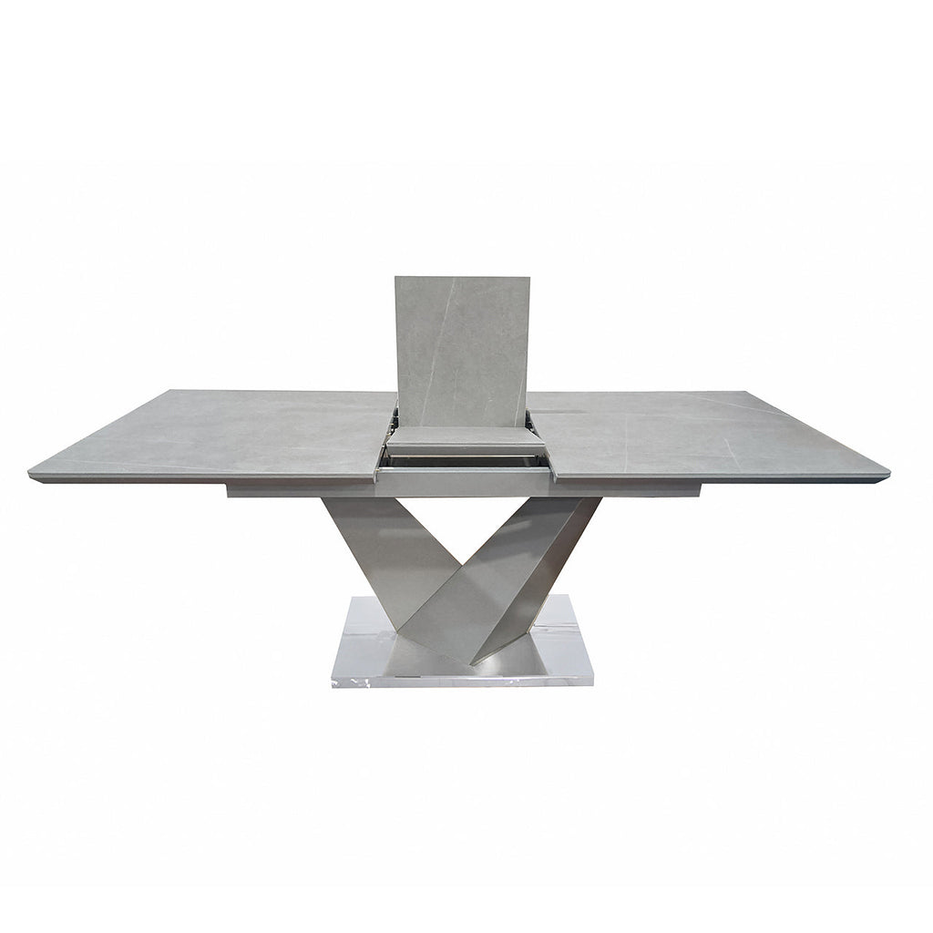 extended dining table in grey color 
