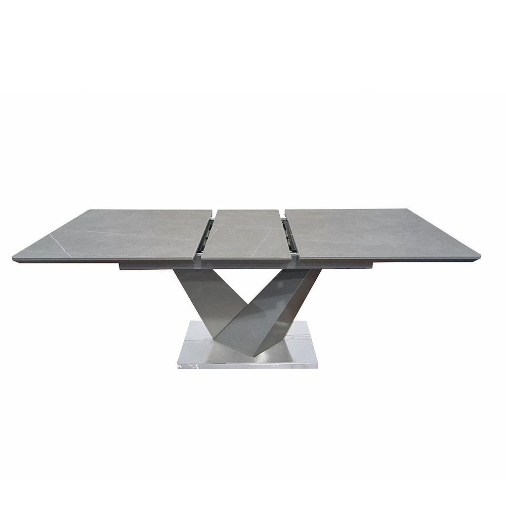 grey dining table extendable 