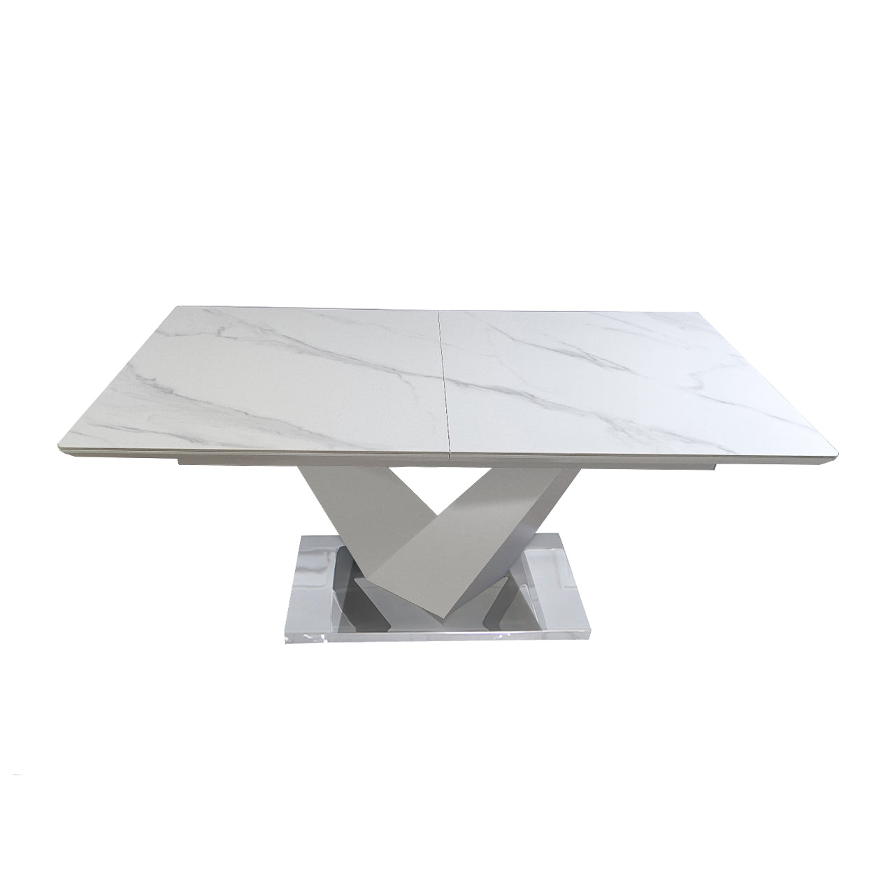 white slate extendable dining table