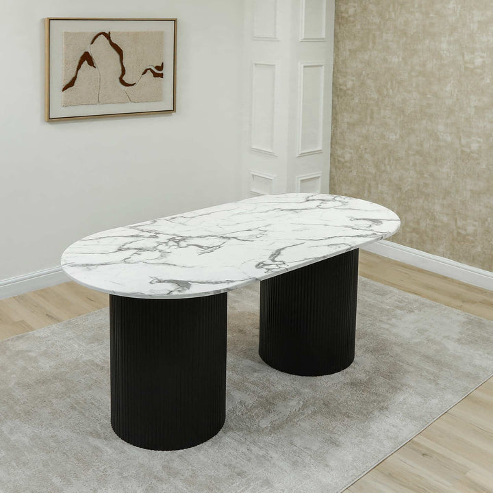 Premium White & Black Marble