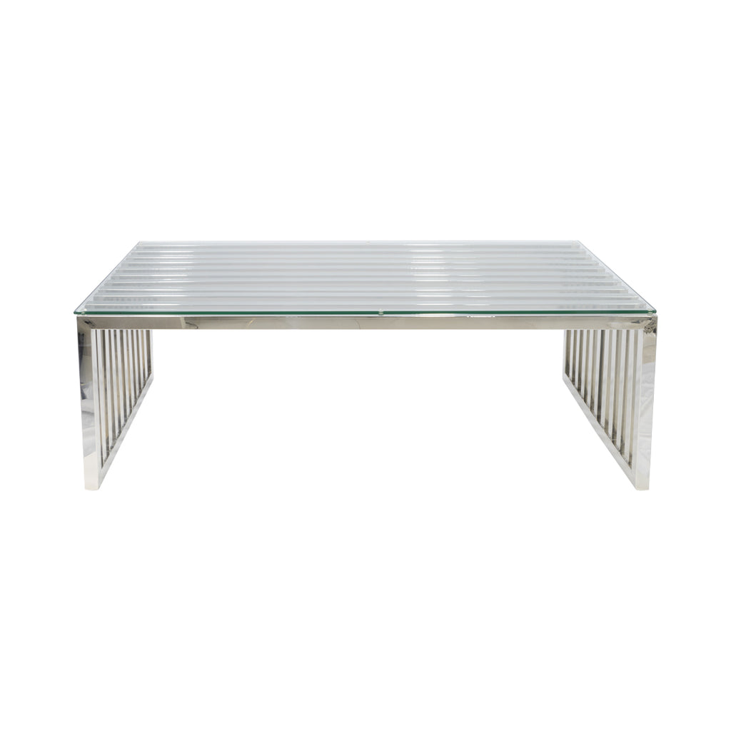 chrome coffee table