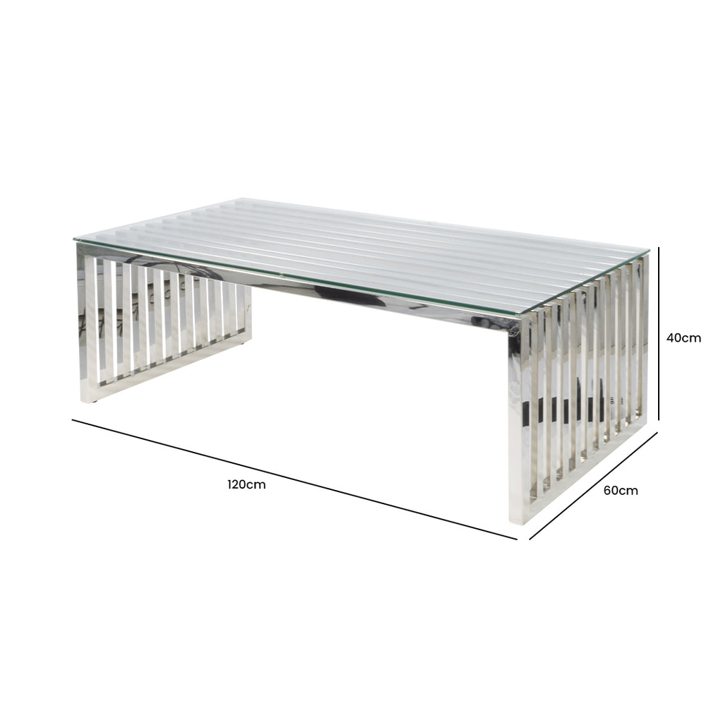 glass top modern coffee table