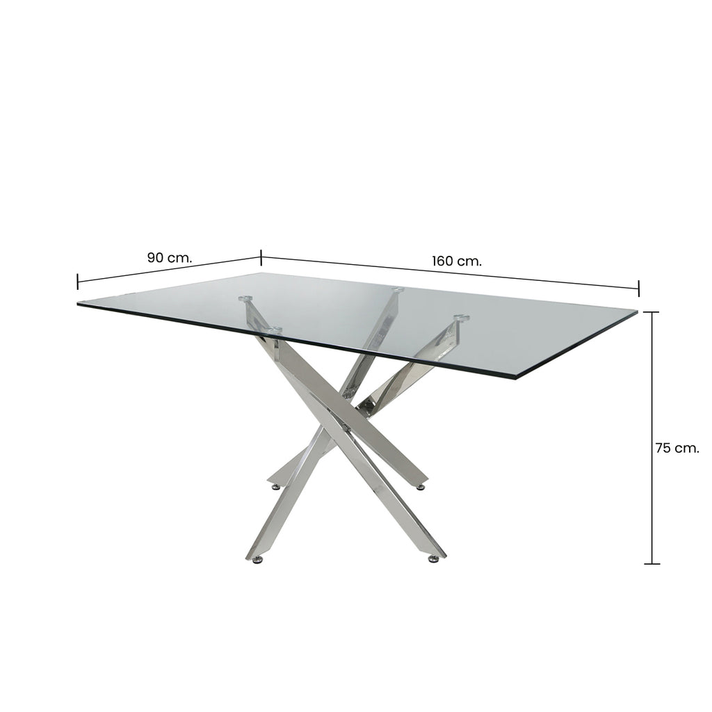 large dining table with glass top