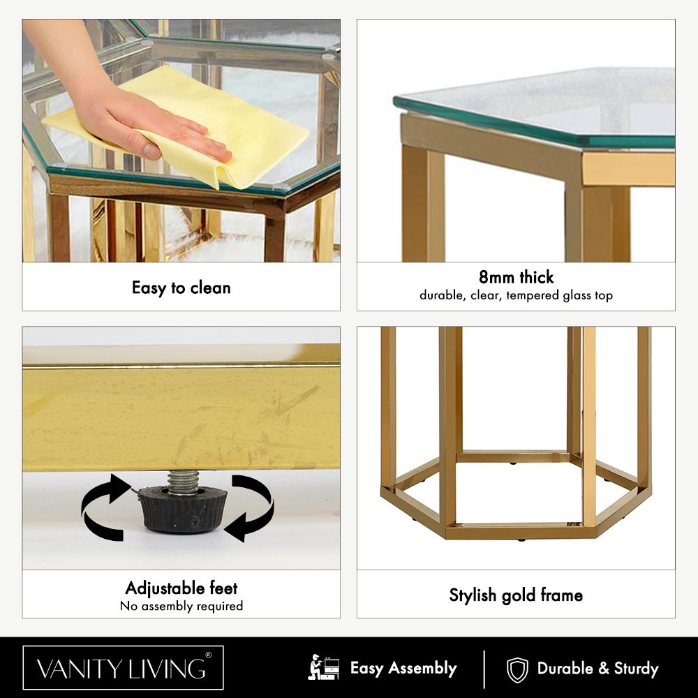 coffee table with glass top