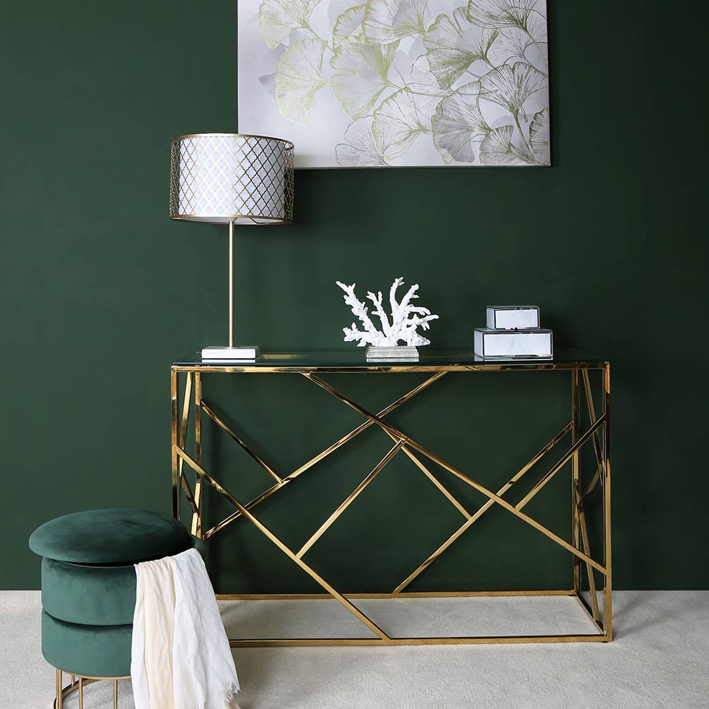 gold console table in dubai