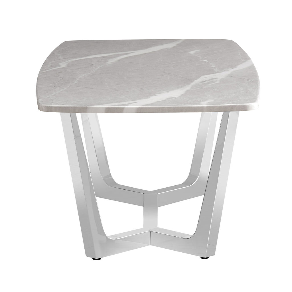 premium grey marble side table