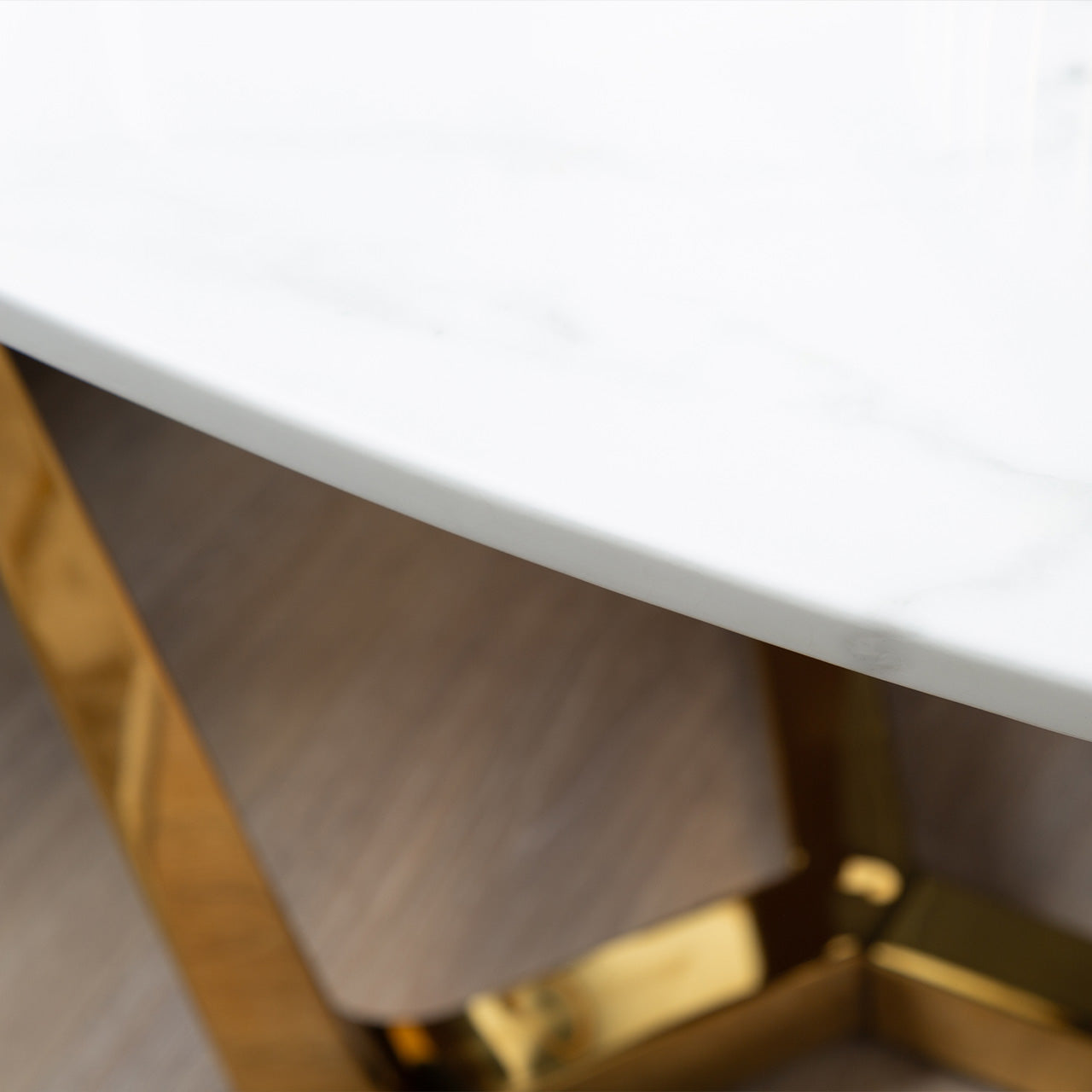 white marble top end table