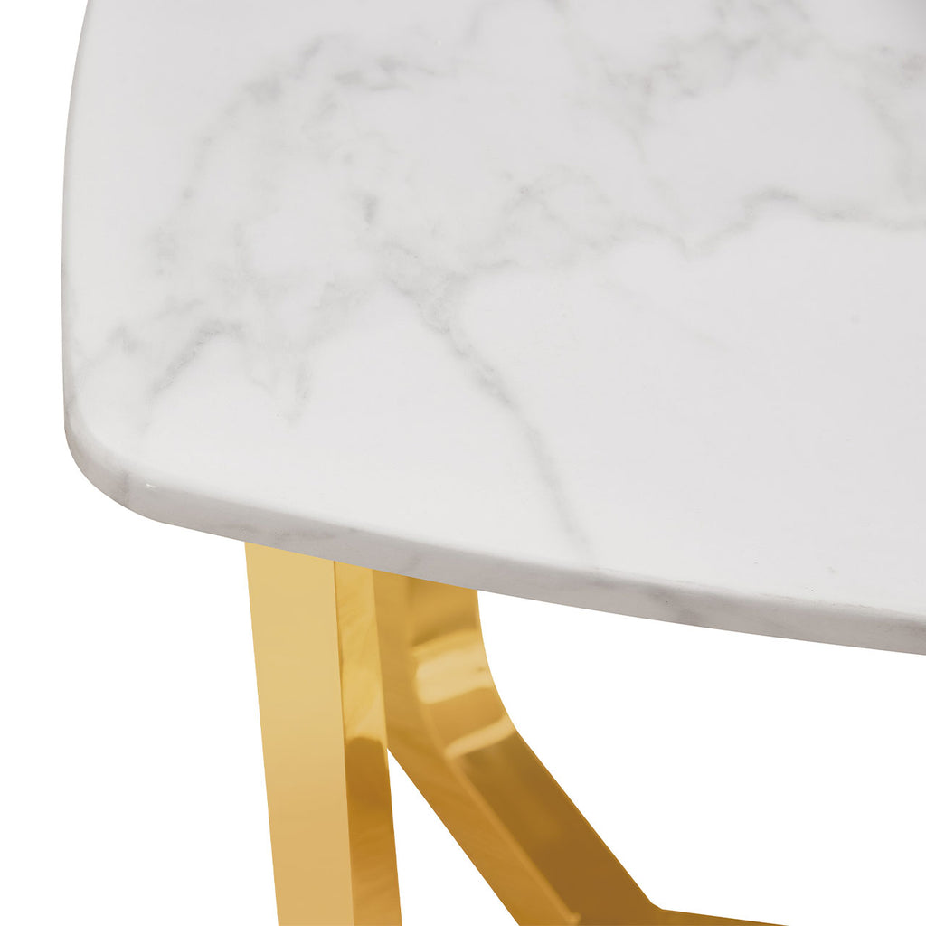 white marble table