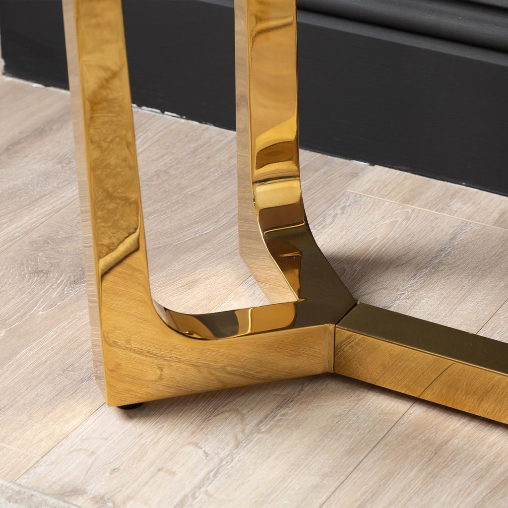 gold console table