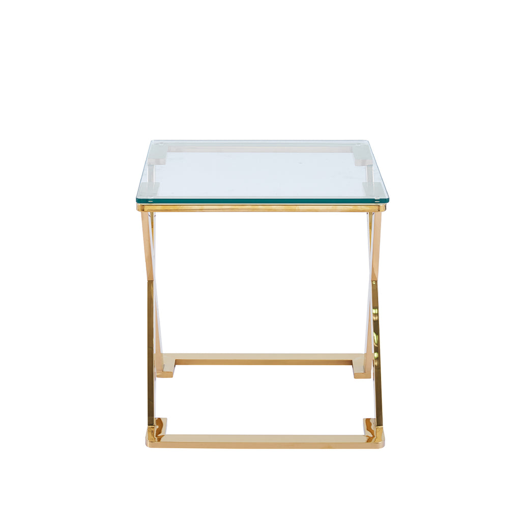 glass end table