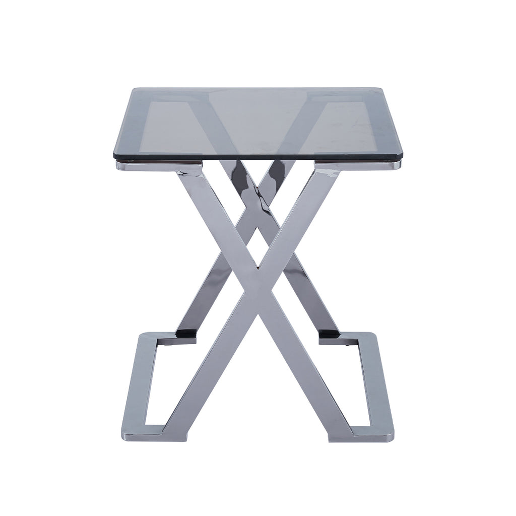 glass side table