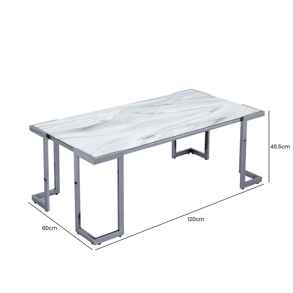gunmetal marble coffee table