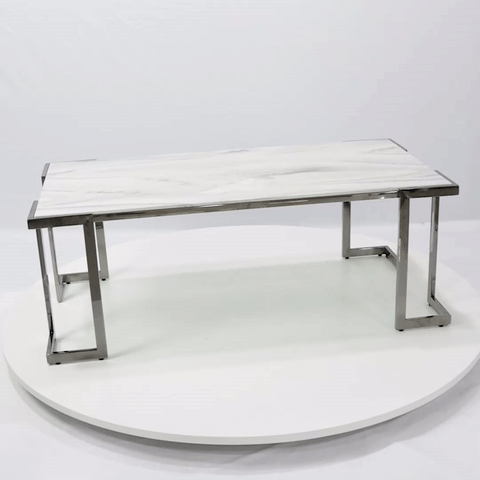 glass marble coffee table