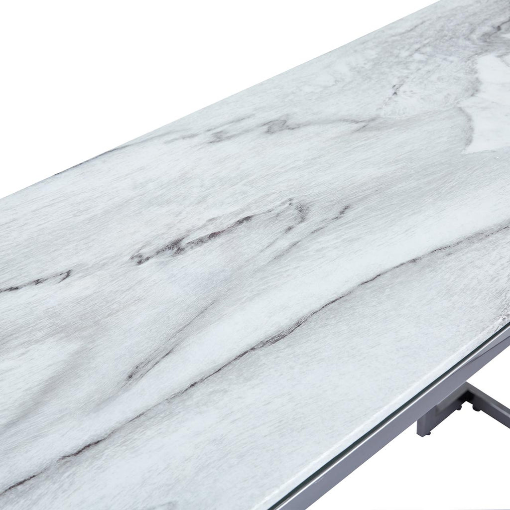 table with glass marble top