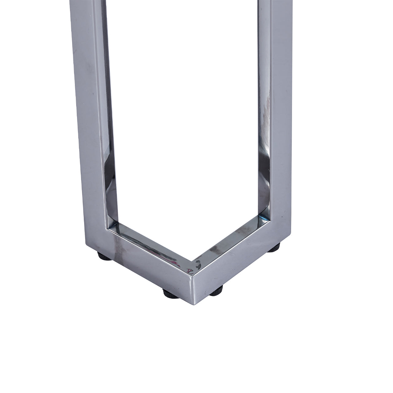 Sepano Marble Glass Console Table with Gunmetal Stainless Steel