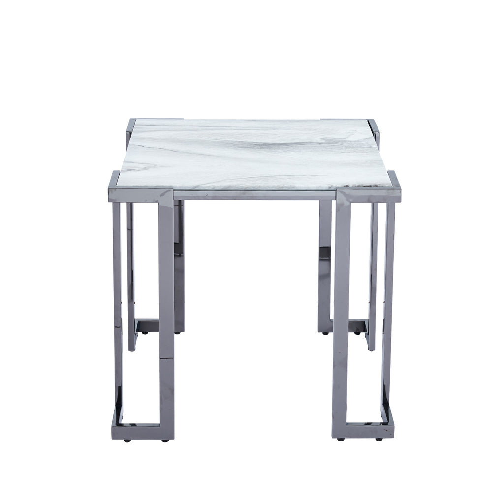 marble glass side table