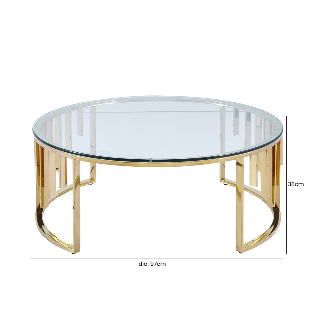 gold coffee table