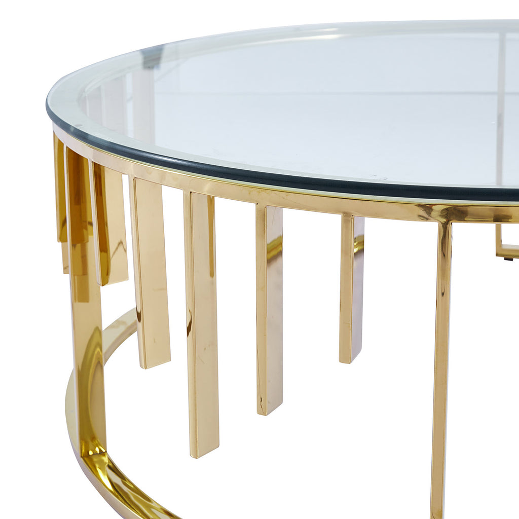 gold coffee table