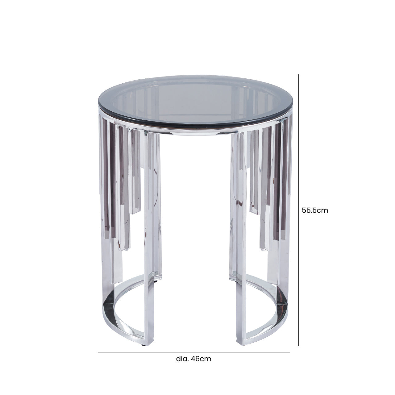 gunmetal end table