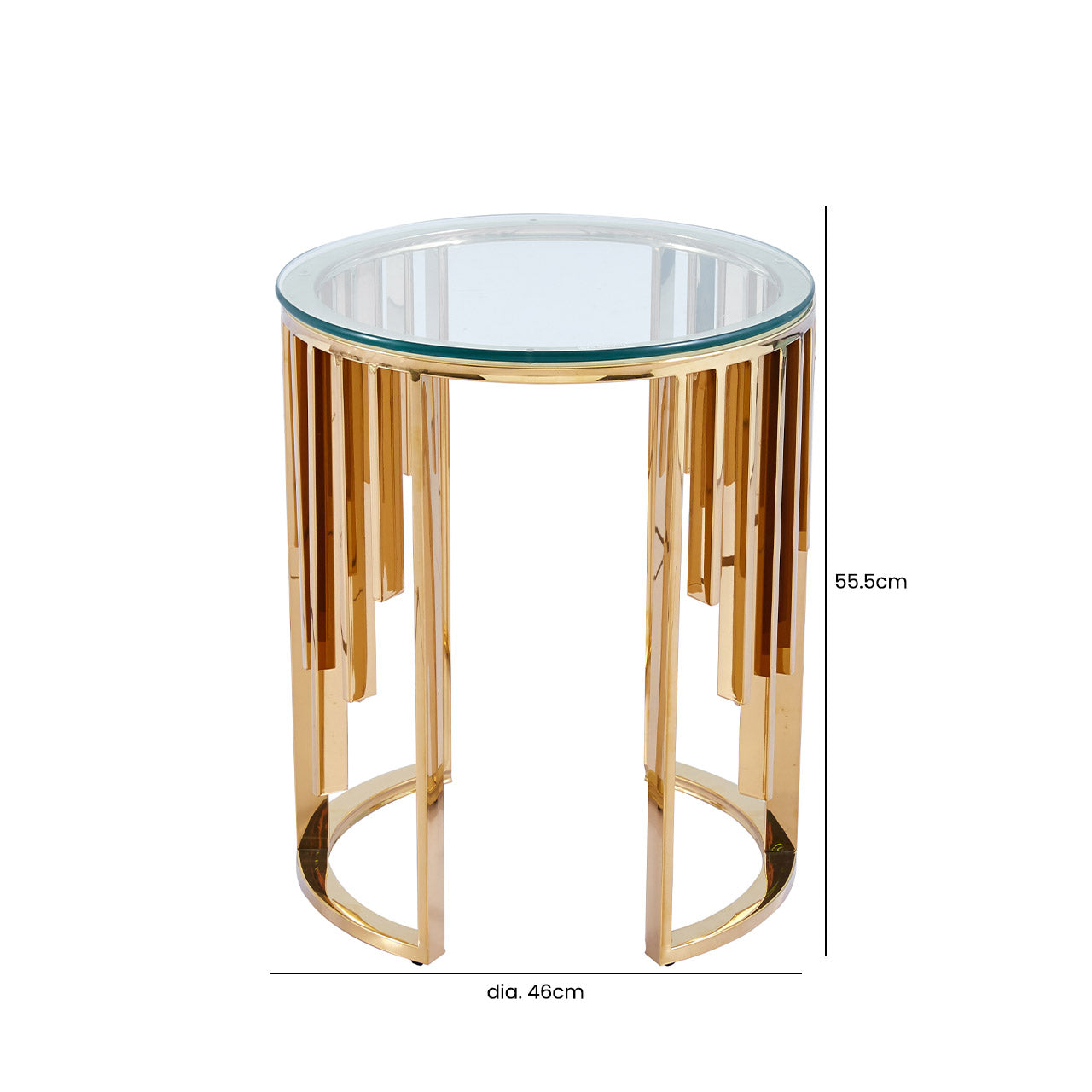 gold end table