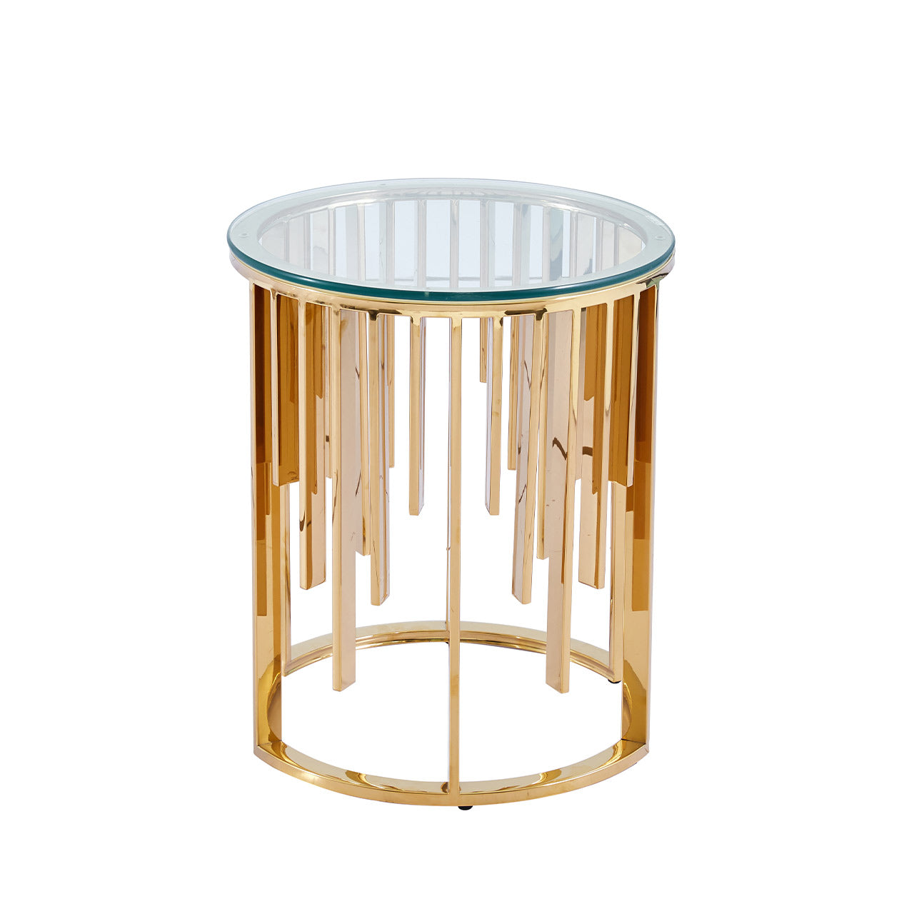 glass end table