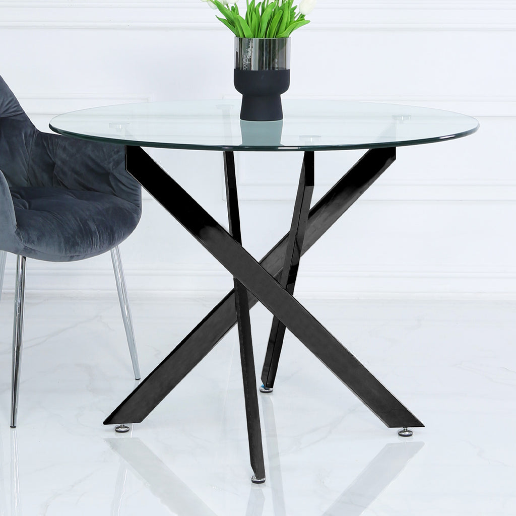 black round dining table