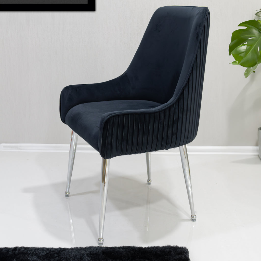 black velvet chair