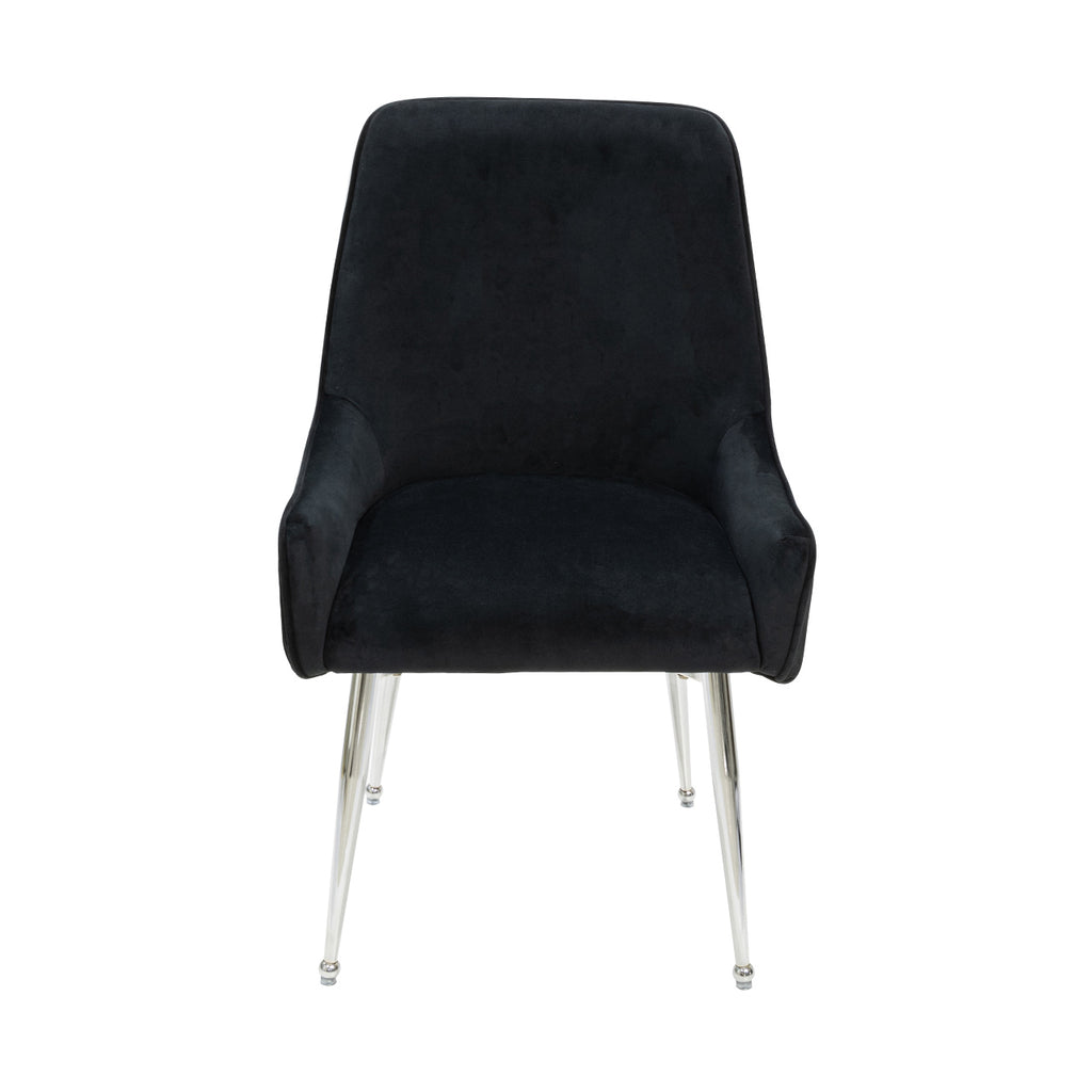 luxury black velvet chair in dubai