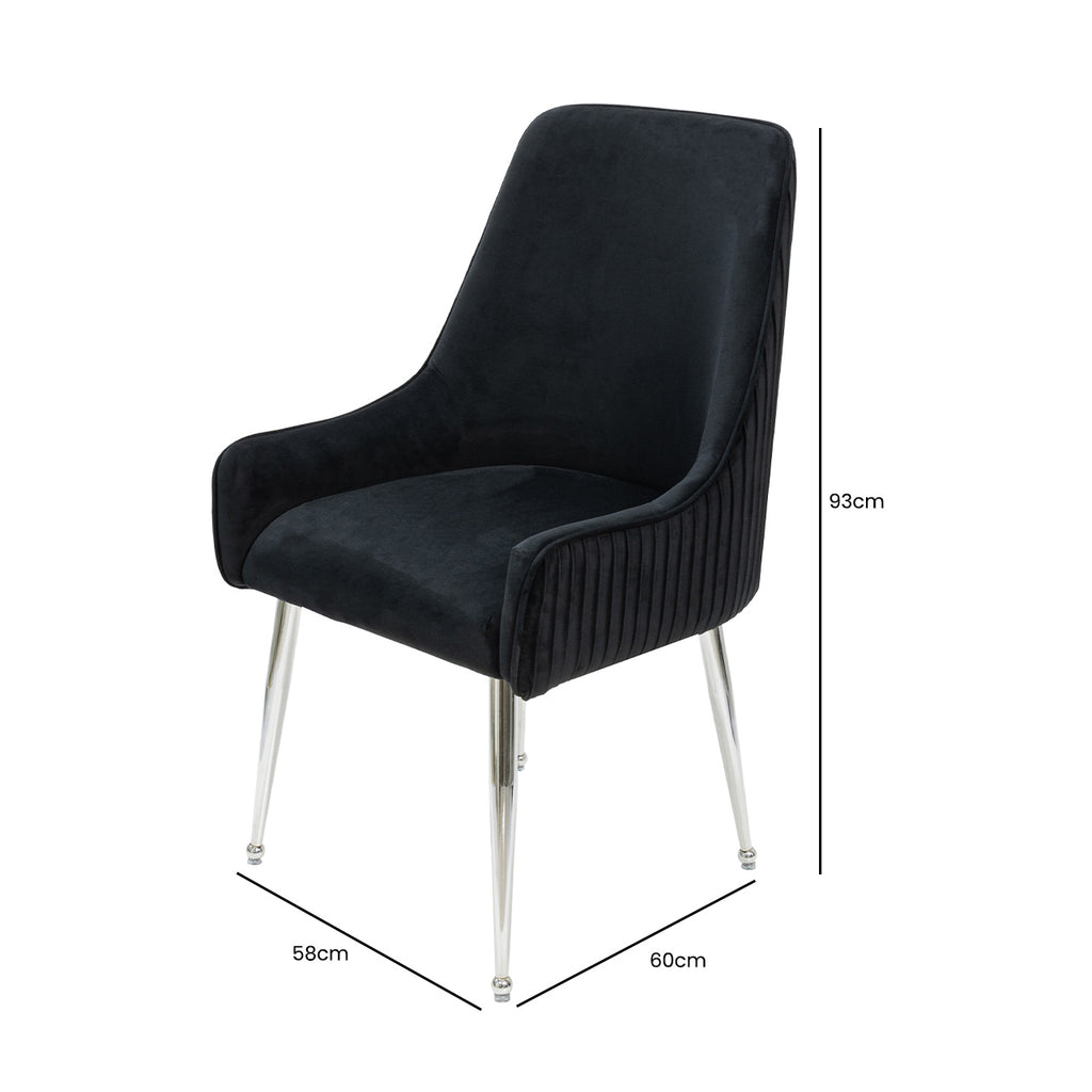 comfortable black velvet chair 
