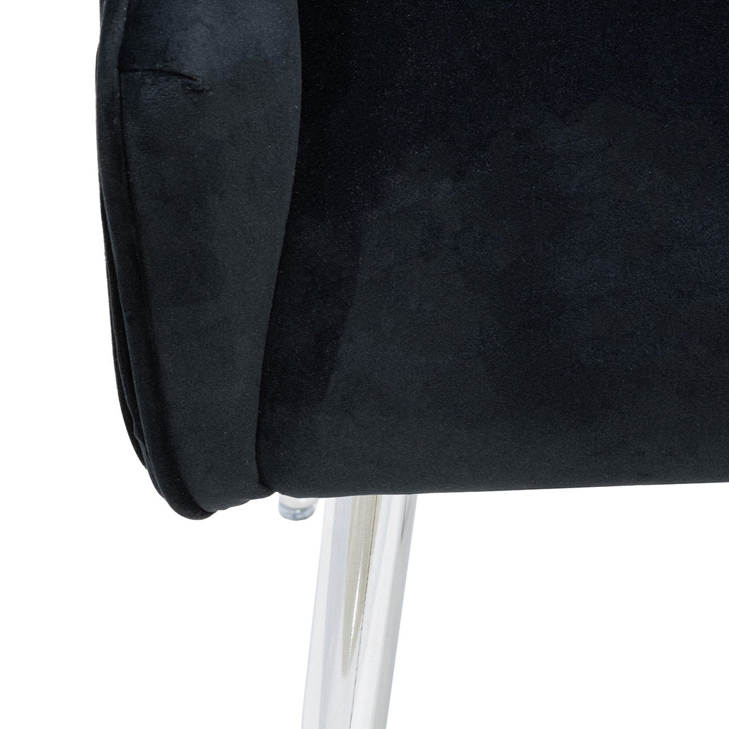 luxury black velvet chair
