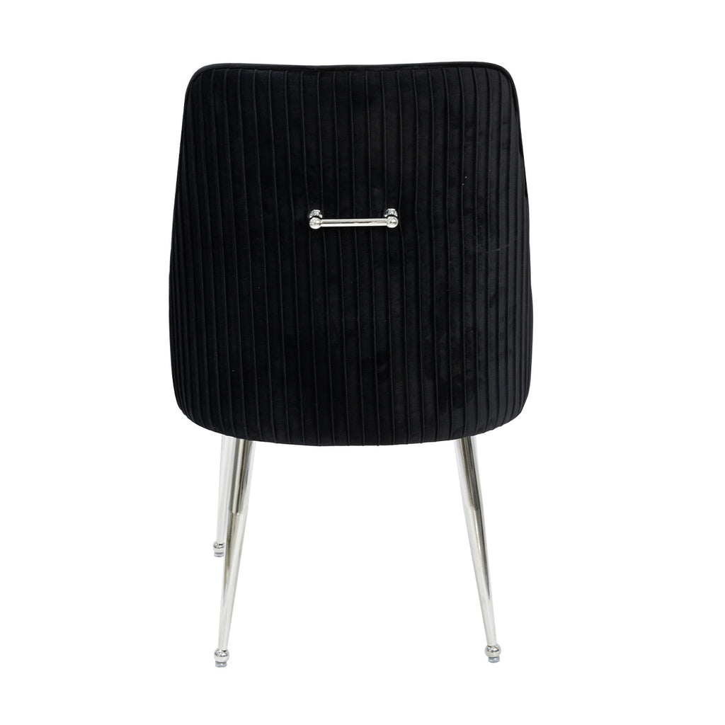 modern design black velvet chair